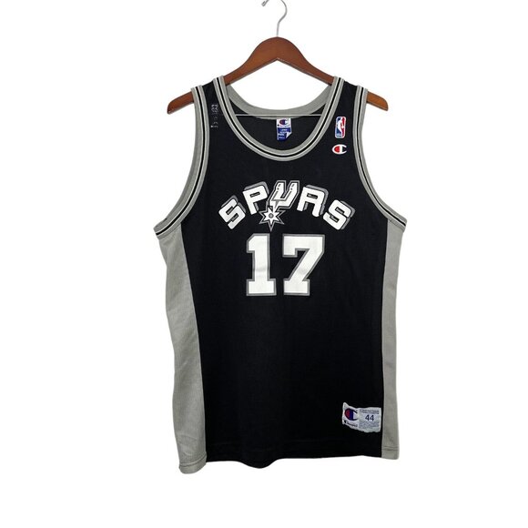 Rare VTG Champion NBA San Antonio Spurs Autographed Mario Elie Basketball Jersey - Picture 1 of 10